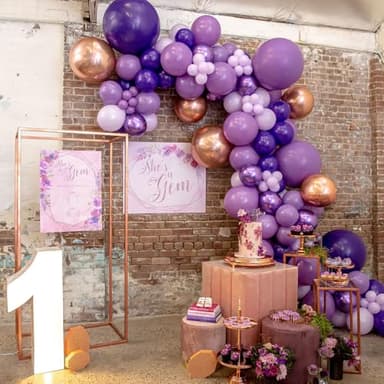 PartyWoo Dark Purple Balloons 130 pcs Purple Balloons Different Sizes Pack of 18 12 10 5 Inch Purple Balloon Arch Kit Balloon Garland for Birthday Halloween Graduation Party Decorations Purple-Y16 - Image 5