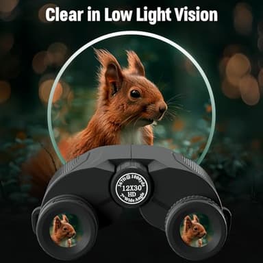 12x30 Compact Binoculars for Adults and Kids, High Power Lightweight Small Binoculars with Phone Adapter for Cruise Ship Hiking Bird Watching Sports Safari Viewing Football Sports Concert - Image 8