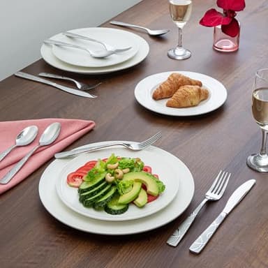 HIKAA Silverware Set, 30-piece Stainless Steel Flatware Set Cutlery Set for 6, for Kitchen, Home, Wedding, Party, Mirror Polished and Dishwasher Safe - Image 7