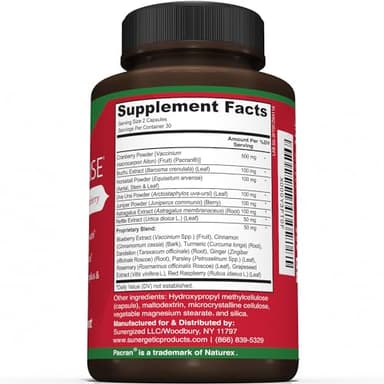 Premium Kidney Cleanse Supplement – Powerful Kidney Support Formula with Cranberry Extract Helps Support Healthy Kidneys & Urinary Tract Support– 60 Vegetarian Capsules - Image 2