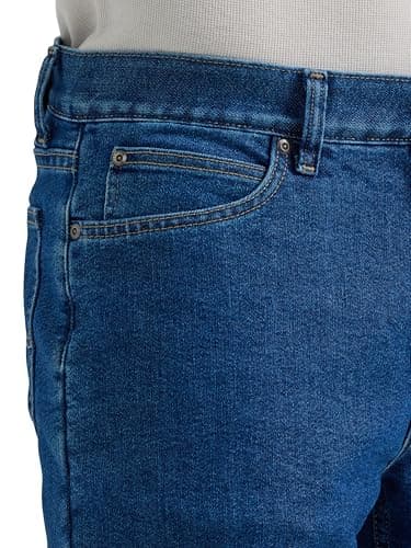 Lee Men's Legendary Relaxed Straight Jean, Blue Matter-Gray Fleece-Lined, 36W x 32L - Image 4