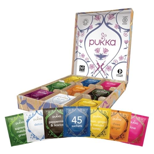 Pukka Herbal Tea Sampler, Organic Tea, Eco-friendly, Self Care Gift Box, 45 Tea Bags, 9 Flavors - Image 1