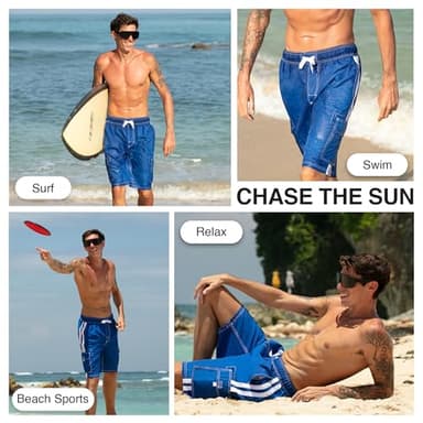 Kanu Surf Men's Barracuda Swim Trunks (Regular & Extended Sizes), Royal, 5X - Image 5