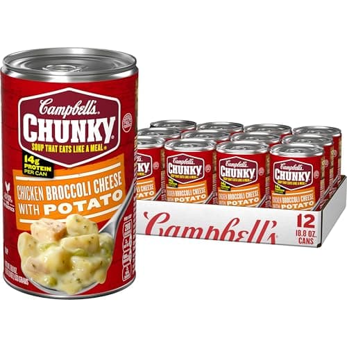 Campbell's Chunky Soup, Chicken Broccoli Cheese Soup, 18.8 Oz Can (Case of 12) - Image 1