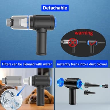 Meudeen Air Duster - Computer Vacuum Cleaner - for Keyboard Cleaning - Cordless Canned Air - 110000RPM Powerful PC Cleaner(VC08) - Image 4