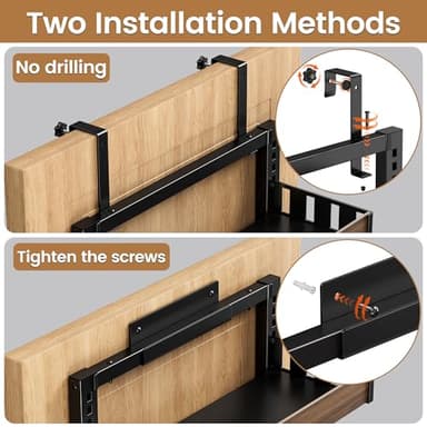 POKIPO 8 Tier Over The Door Pantry Organizer, 2 IN 1 Wall Mount or Hanging Spice Rack Seasoning Shelves with Adjustable Basket, Back of Door Organizer and Storage for Kitchen Cabinet and Room Closet - Image 4