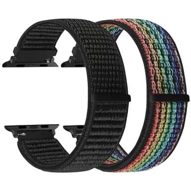 WolliLe Nylon Sport Loop Band Compatible with Apple Watch Band 38mm 40mm 41mm 42mm 44mm 45mm 46mm 49mm Women Men, Soft Adjustable Replacement Strap for iWatch Series 10 9 8 7 6 5 4 3 2 1 SE Ultra 2/1 - Image 2