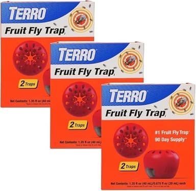 Terro Fruit Fly Traps for Indoors (6 Pack) + 270 Days of Lure Supply - Image 10