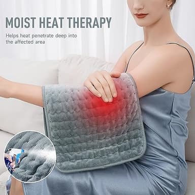 Heating Pad for Back Pain Relief & Cramps, KOT Heating Pads with Auto Shut Off Large, 6 Heat Settings Electric Heated Pad, Gifts for Women, Gifts for Men, 12" x 24" - Image 5