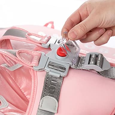 Mambobaby Float with Canopy Size Improved Non Inflatable Infant Baby Pool Float Smart Mambo Float Swim Trainer Add Tail Baby Swim Float Mambo Baby Float Solid Air Free Water Waist Swimming Ring - Image 5