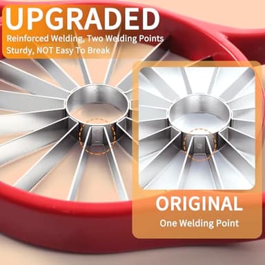 [Upgraded] Newness 5.12 Inch Large Apple Slicer, Cut 16 Thin Slices All the Way Through, HEAVY - DUTY Stainless Steel Apple Corer & Slicer for Fruits & Vegetables - Dishwasher Safe - Image 7