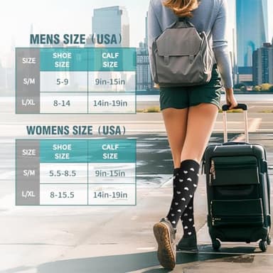 BLUEENJOY Copper Compression Socks for Women & Men (6 pairs) - Best Support for Nurses, Running, Hiking, Recovery - Image 6