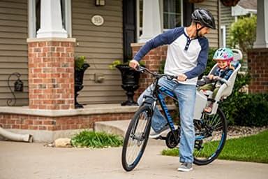 Schwinn Deluxe Child Bike Carrier, Seats one Kid Ages 1+, Frame Mount, 3-Point Safety Harness and Foot Wells, Quick Release Design, Comfortable Padding, Rear-Mounted Child Bike Seat for Toddler - Image 7