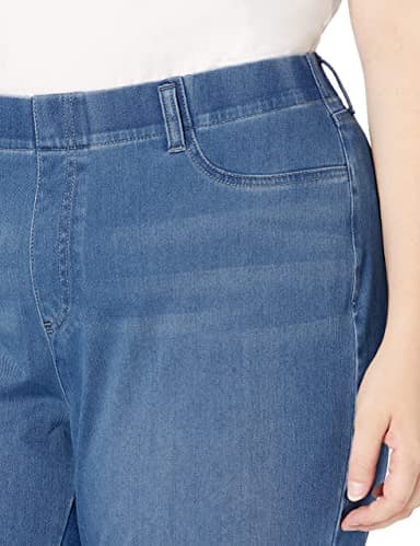 Amazon Essentials Women's Pull-On Stretchy Knit Jegging (Available in Plus Size), Light Wash, Large Short - Image 8