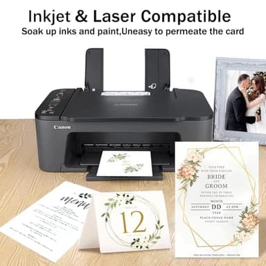 50 Sheets White Cardstock 8.5 x 11 Certificate Paper, Goefun White Card Stock Printer Paper for Invitations, Menus, Wedding, DIY Cards - Image 3