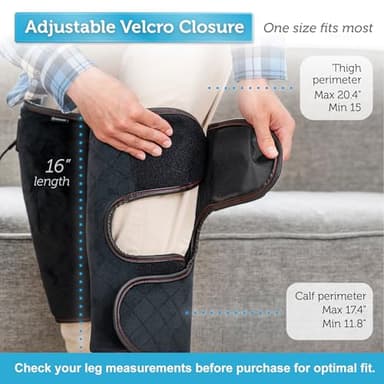 COMFIER Heated Knee Massager with Heating Pad for Knee Pain Relief,Gifts for Dad Mom Men Women,Knee Warmers Wrap,Heated Knee Pad for Men Women Seniors - Image 4