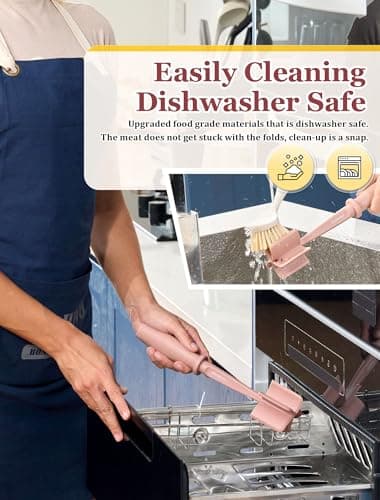 Nylon Hamburger Chopper, 5 Curve Blades Meat Masher Tool for Ground Beef, Turkey and More, Heat Resistant Non-scratch Utensil - Image 7