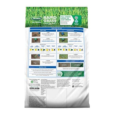 Scotts Turf Builder Rapid Grass Sun and Shade Mix, Combination Grass Seed and Fertilizer, Grows Green Grass in Just Weeks, 16 lbs. - Image 2