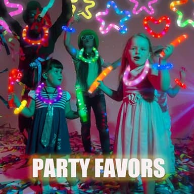 Urchoice 24PACK Light Up Glow Sticks, LED Pop Tubes for Kids Party Supplies - Ideal for Party Decorations, Birthday Giveaways and Holiday Celebrations - Toddlers Goodie Gift Bag Stuffer Fillers - Image 2