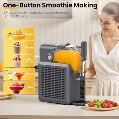 Slushie Machine, No Ice Needed, 88 oz INOVIVA Slushy Machine for Home with Self-Cleaning Function, Professional Frozen Drink Maker, 5 Preset Programs, Frozen Margaritas, Frappés, Milkshake, and More - Image 3