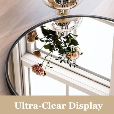 HARRITPURE Arched Wall Mirror – 30"x40" Arch Bathroom Mirror Metal Frame Vanity Mirror for Bedroom, Entryway Dresser Decor, Black - Image 4