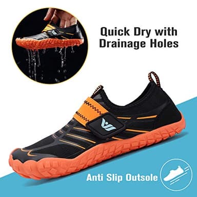 CIOR Boys & Girls Water Shoes Sports Aqua Athletic Sneakers Lightweight Sport Shoes(Toddler/Little Kid/Big Kid) U120WZ2001-Orange-33 - Image 3