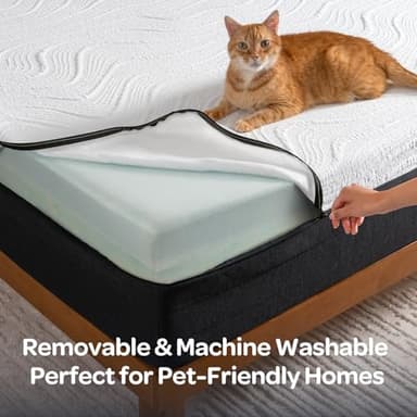 OhGeni 12 Inch Queen Size Mattress, Cooling Gel Memory Foam Bed Mattresses in a Box, Cool Touch Surface, Medium Feel, Ergonomic Support, Pressure Relief, CertiPUR-US Certified Foam, Designed in USA - Image 8