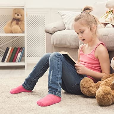 HYzgb Toddler Girls Socks 1T 2T 3T Non Slip with Grippers 12 Pairs Baby Ankle Cotton Grips Socks 12-18-24 Months for Girls 1-2-3 Years Old (Bright Candy Colors) - Image 5