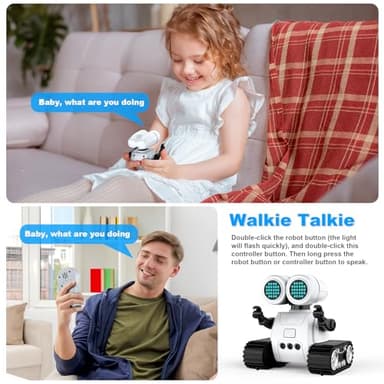 Hamourd Robot Toys for 3 Years Old Boys Girls- Robots with Walkie-Talkie Function, Gesture Sensing, Flexible Head & Arms, Programming Motion, Dance Moves, Music, and Shining LED Eyes, Kids Toys Gifts - Image 4