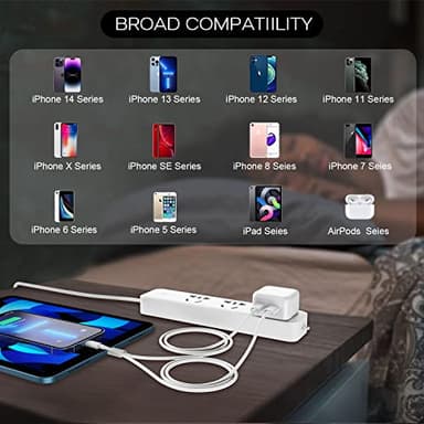 iPhone Charger Fast Charging, 40W Dual USB C Wall Charger [MFi Certified] 2Pack Super Quick Double Port Apple Charger with 10FT Long Lightning Cable for iPhone 14/14 Pro/14 Pro Max/14 Plus/13/12/11/X - Image 6