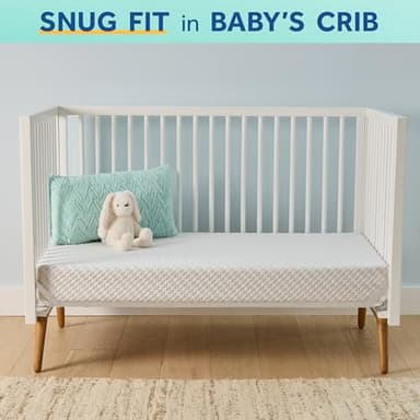 SEALY BABY OmniPedic Refresh Breathable Crib Mattress, GREENGUARD Gold Certified, Made in USA, Removable Knit Cover, 2 Stage, Toddler Bed Fit, Safety & Quality Tested, 52x28 - Image 10