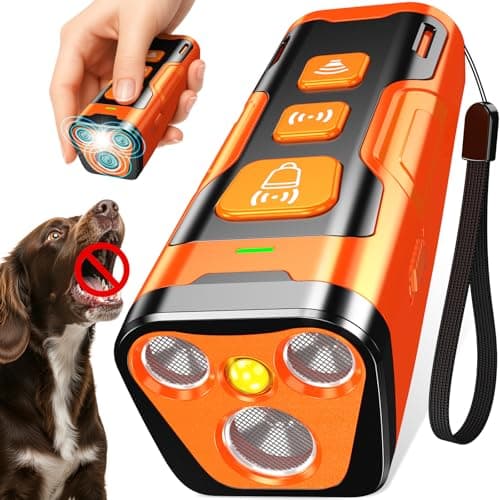 YUYQA Dog Bark Deterrent Device, 3X Ultrasonic Anti Barking, 6 Training Modes 23 FT Range Barks No More Indoors Outdoors Behavior Correct Safe & Humane Rechargeable Compact Bark Control for Dogs - Image 1