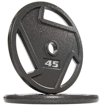 Fitvids Olympic 2-Inch Cast Iron Plate Weight Plate for Strength Training and Weightlifting, 45-Pound, Pair - Image 3