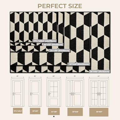 GRANNY SAYS Indoor Doormat, 24" x 36", Non-Slip Front Door Mats, Outdoor Welcome Mat Washable, Low Profile Indoor Door Mats for Entryway, Floor Inside Back Doormats - Image 2