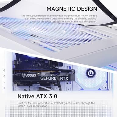 NINGMEI Gaming PC Desktop,AMD Ryzen 7 5700X 8 core 3.4GHz(up to 4.6GHz),GeForce RTX 5060 8GB,32GB DDR4 RAM 3200MHz,1TB NVME SSD,650W PSU, Windows 11 Home 64-bit,White - Image 4