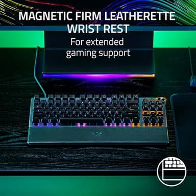 Razer Huntsman V3 Pro TKL Esports Gaming Keyboard: Analog Optical Switches - Razer Snap Tap - Rapid Trigger - Adjustable Actuation - Media Keys & Dial - Doubleshot PBT Keycaps - Wrist Rest - Black - Image 10