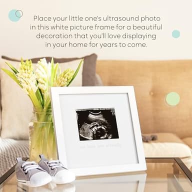 tiny ideas We Love You Already Sonogram Sentiment Frame, Baby Announcement, Gender Neutral Ultrasound Keepsake, Ideal Pregnancy Gift, Baby Shower and Nursery Decor, 4”x5” Photo Insert, White - Image 3