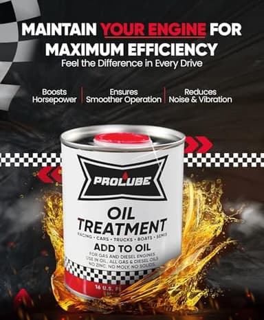 Prolube Oil Treatment - Engine Oil Additive for Gas & Diesel Engines - Reduces Wear, Noise, Vibration - Boosts Fuel Economy & Horsepower - Works on Transmissions & Differentials (16oz) - Image 2
