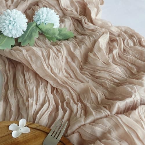 Cheesecloth Table Runner 10Ft Gauze Table Runners Boho Rustic Sheer Cheese Cloths Table Runner for Wedding Baby Bridal Shower Decorations Birthday Christmas - Image 1