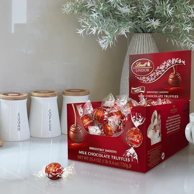 Lindt LINDOR Milk Chocolate Candy Truffles, Halloween Candy, 25.4 oz., 60 Count - Image 3