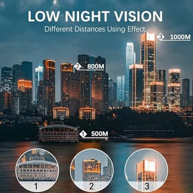 Monocular-Telescope 80x100 High Powered Monoculars High Definition for Adults High Powered with Smartphone Adapter Telescope Hunting Wildlife Bird Watching Travel Camping Hiking-Black - Image 6
