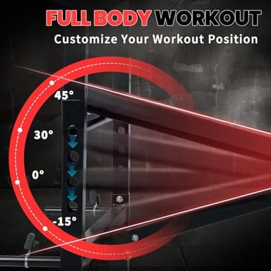 Standard Weight Bench Set with Leg Extension and Leg Curl, Adjustable Bench Press Set with Squat Rack, Foldable Flat Incline Decline Workout Bench for Home Gym Full Body(US Stock) - Image 5