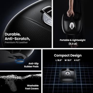 RENPHO Foot Massager Machine with Heat [2026 Upgraded], Shiatsu Foot Massager for Plantar Fasciitis, Birthday Gifts for Women, Wireless Control, FSA Eligible HSA Store Eligible, 2026 New Upgraded, BK - Image 6