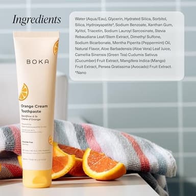 Boka Fluoride Free Toothpaste Nano Hydroxyapatite Toothpaste - Orange Cream Flavor, 4 oz 1Pk US Manufactured - Image 5