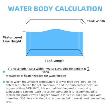 FREESEA Aquarium Heater for Fish Tank: 100W/200W/300W/500W Submersible Fish Tank Heater with Over-Temperature and Off-Water Protection for 75-120 Gallon Saltwater and Freshwater - Image 9