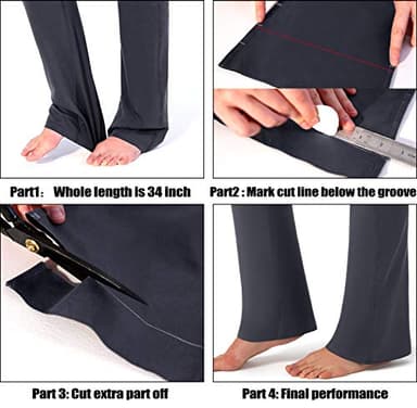 G Gradual Women's Pants with 4 Pockets High Waist Work Pants Bootcut Yoga Pants for Women (White, Medium) - Image 2