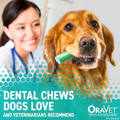 ORAVET Dental Chews for Dogs, Oral Care and Hygiene Chews (Medium Dogs, 25-50 lbs.) Purple Pouch, 30 Count - Image 2