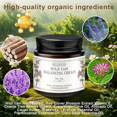 BelleHaven Wild Yam Cream – Formula Enhancement-Plant-Based Body Cream with Natural Ingredients, Lavender Scent, for Daily Skincare, 2oz / 60g Menopause - Image 2