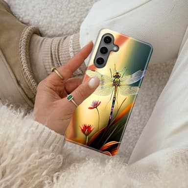 Compatible with Samsung Galaxy S24 FE 5G Case,Case for Samsung Galaxy S24 FE Double-Layer Full Body Drop Protection,Cute Colorful Butterfly and Flower - Image 7