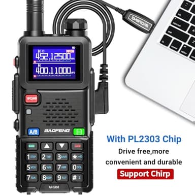 Baofeng Radio Ham Radio Long Range AR-5RM 10W Handheld NOAA Emergency Weather Radio 999CH Rechargeable Walkie Talkies with Programming Cable,USB-C Charging for Survival Gear Hunting Camping,2 Pack - Image 7